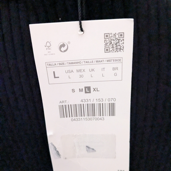 Zara Two-Tone Black and Cream Crop Top - Picture 4 of 5